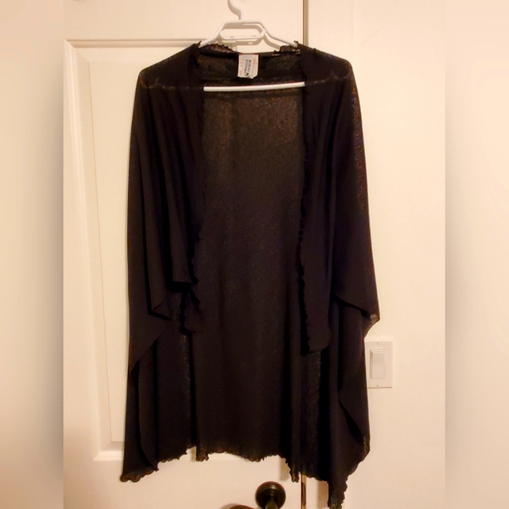 🌟3 for $25-Black bikini village coverup
